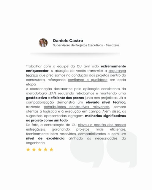 Quando cada detalhe é cuidado, cada decisão ganha consistência.
A experiência com a Ópera Urbana vai além da execução técnica: é confiança, parceria e qualidade em cada etapa do projeto.
Gestão integrada, coordenação eficiente e compatibilização cuidadosa tornam a diferença que você sente no resultado final.

#coordenacao #compatibilizacao #bim #obra