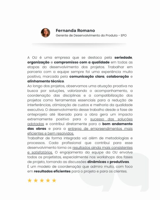 Projetos de sucesso começam com seriedade, organização e comunicação clara.
Na Ópera Urbana, cada fase do projeto é pensada, coordenada e integrada, garantindo entregas consistentes e obras bem resolvidas.
Parcerias de longa duração mostram que o resultado é confiança e excelência.

#coordenacao #compatibilizacao #bim #obra
