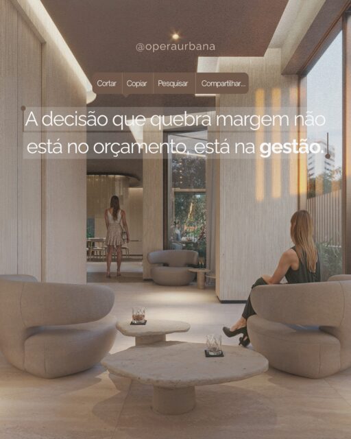 A margem de lucro não se perde apenas por falha no orçamento.
Se perde por decisões técnicas mal alinhadas e atrasadas.
Gestão integrada é a proteção que sua incorporação precisa.

Projeto: Savassi Design by Pininfarina
Incorporação: @terrazzas

#coordenacao #compatibilizacao #bim #projetos #incorporacao